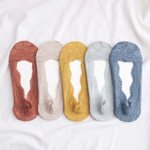 Thin Socks Shallow Mouth Breathable Silicone Antiskid Lace Invisible Boat Socks Women's Socks