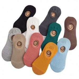 Wholesale Womens Invisible Sock Solid Color Cotton Breathable Socks